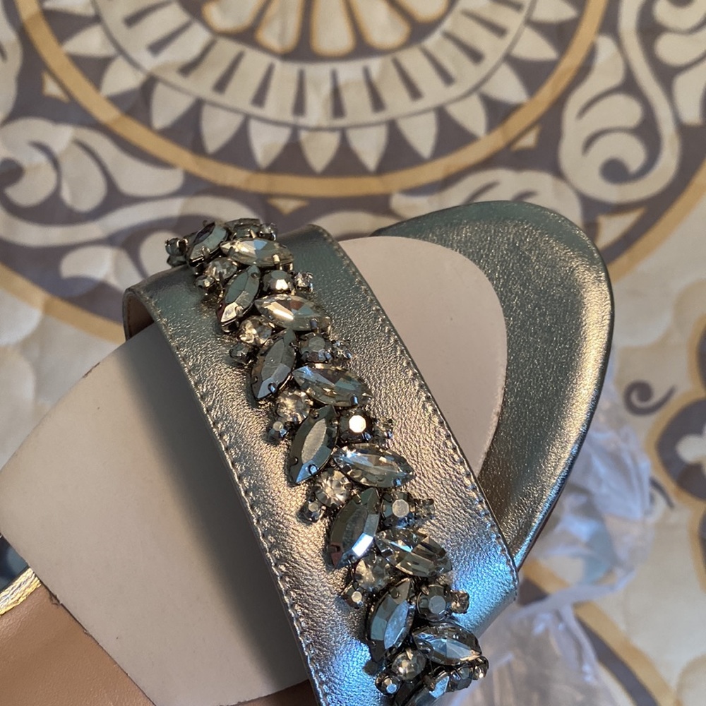 Nine West silver dress sling